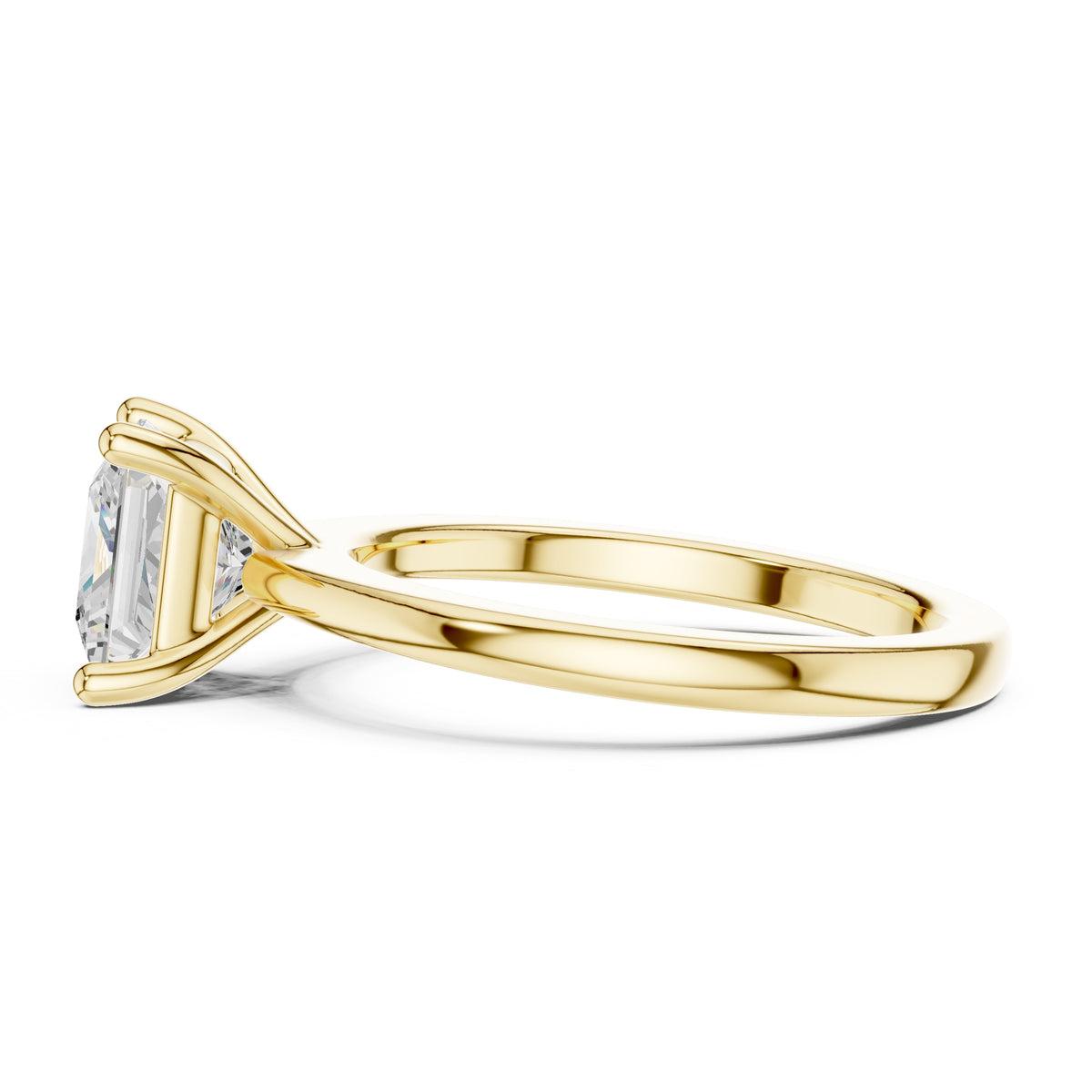 1.50 ct Aura Solitaire Engagement Ring 1.5ct Yellow Gold Princess
