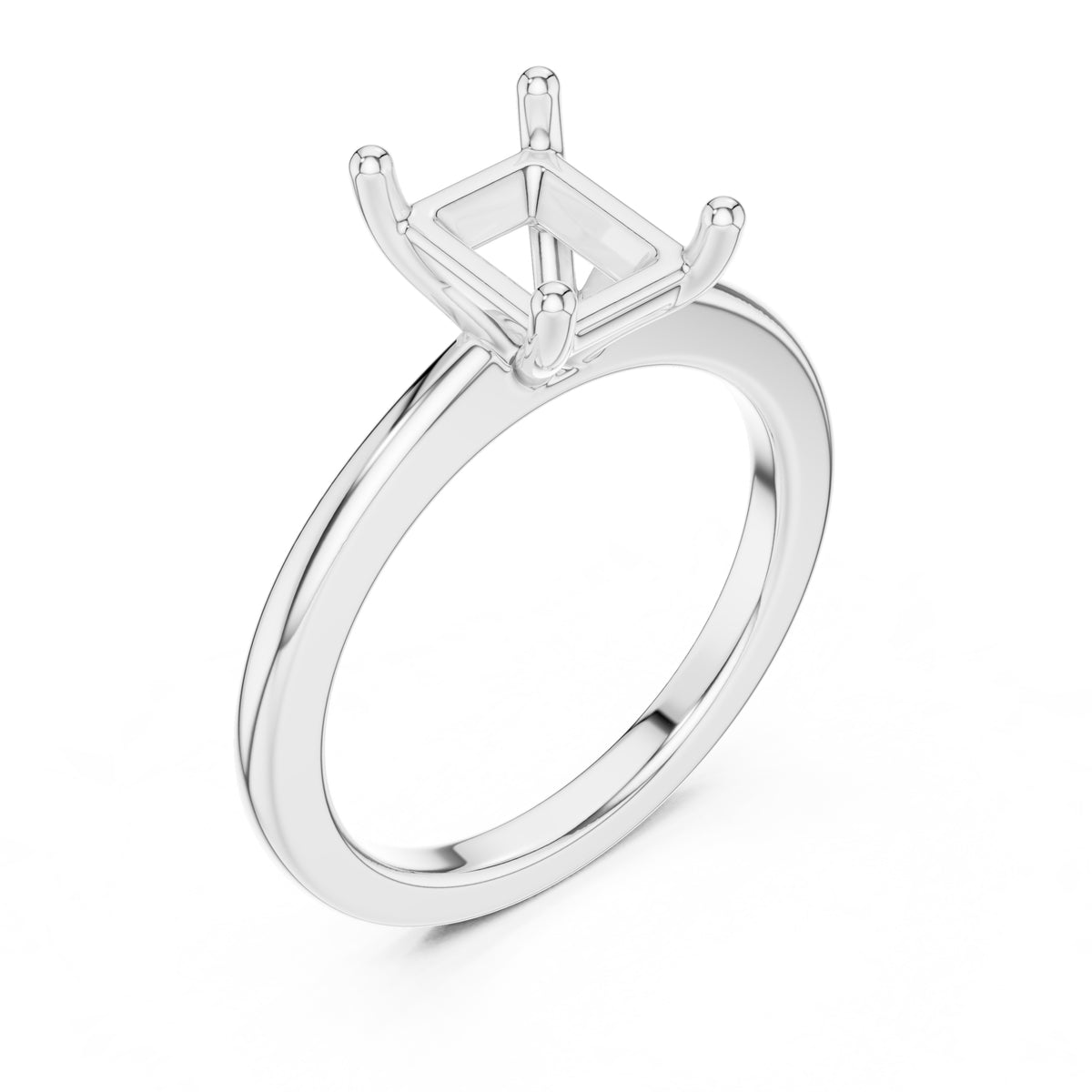 1.50 ct Aura Solitaire Engagement Ring 1.5ct White Gold Radiant
