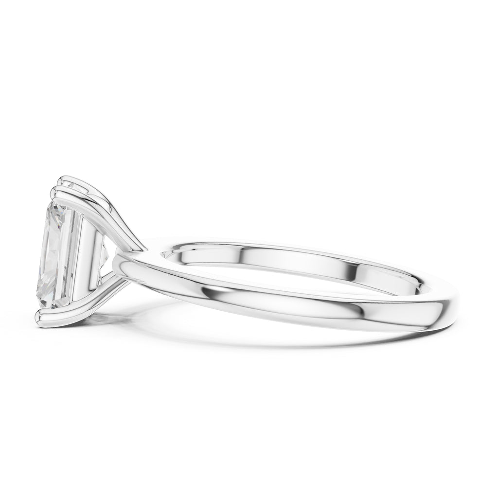 1.50 ct Aura Solitaire Engagement Ring 1.5ct White Gold Radiant