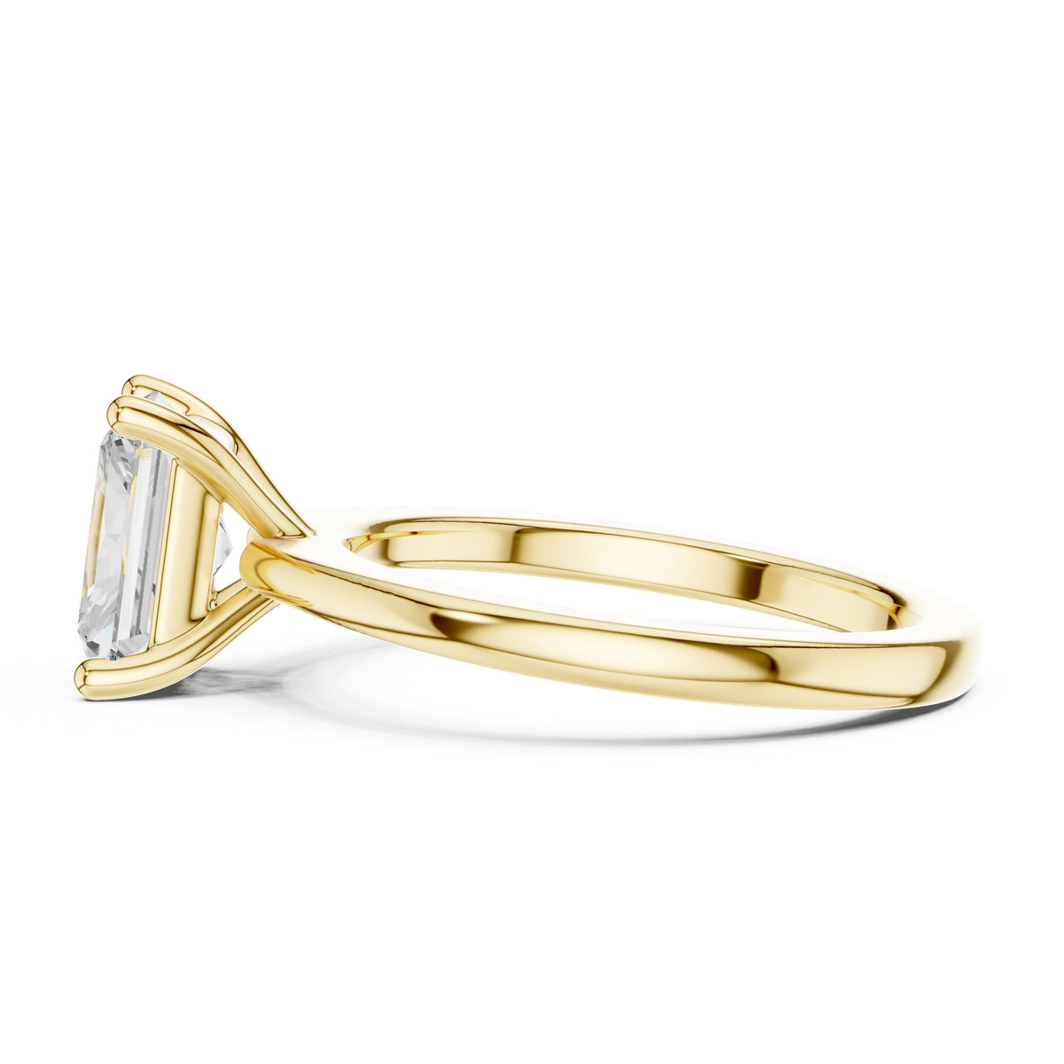 1.50 ct Aura Solitaire Engagement Ring 1.5ct Yellow Gold Radiant