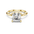 2.50 ct Ember Solitaire Engagement Ring 2.5ct Yellow Gold Asscher