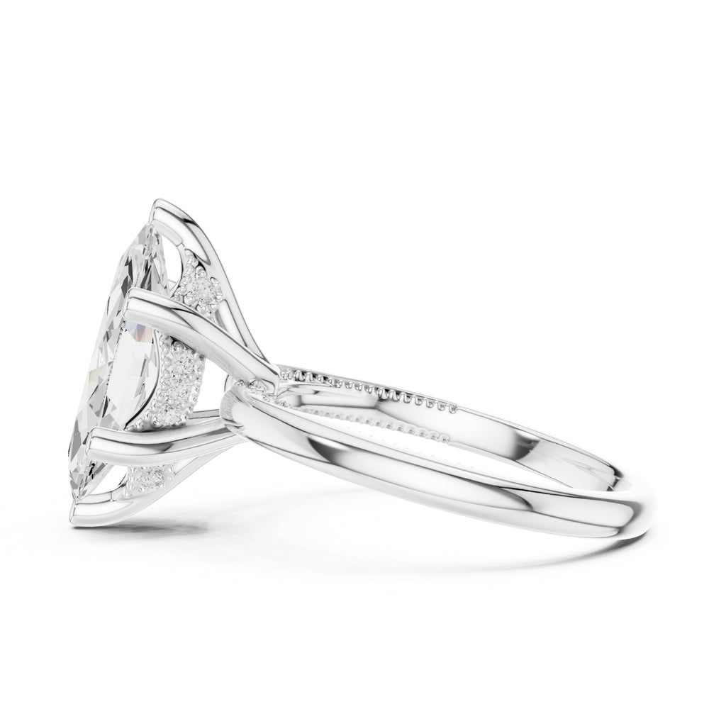 2.50 ct Ember Solitaire Engagement Ring 2.5ct White Gold Marquise
