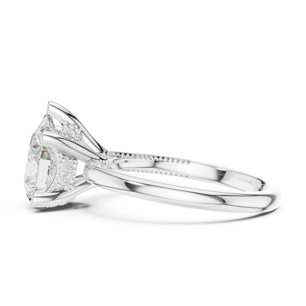 2.50 ct Ember Solitaire Engagement Ring 2.5ct White Gold Pear
