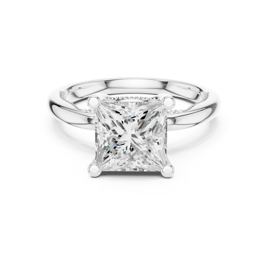 2.50 ct Ember Solitaire Engagement Ring 2.5ct White Gold Princess