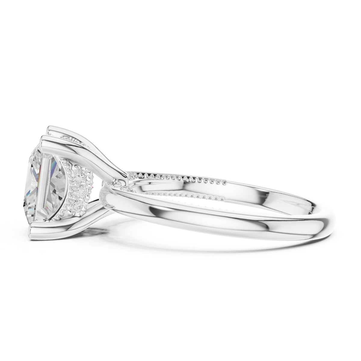 2.50 ct Ember Solitaire Engagement Ring 2.5ct White Gold Princess