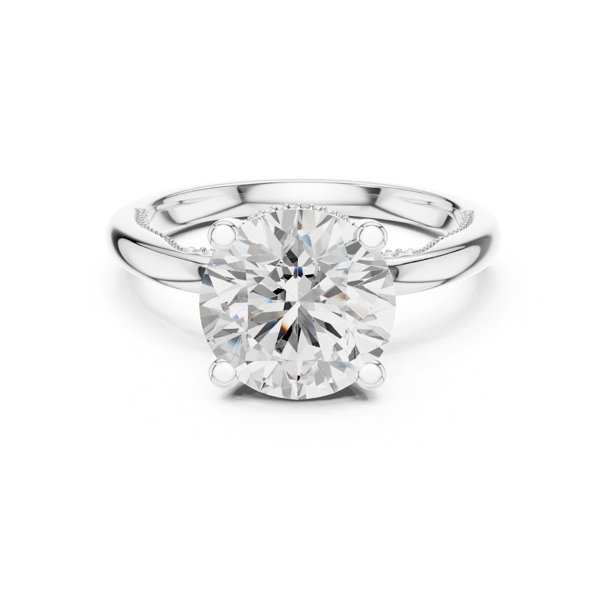 2.50 ct Ember Solitaire Engagement Ring 2.5ct White Gold Round