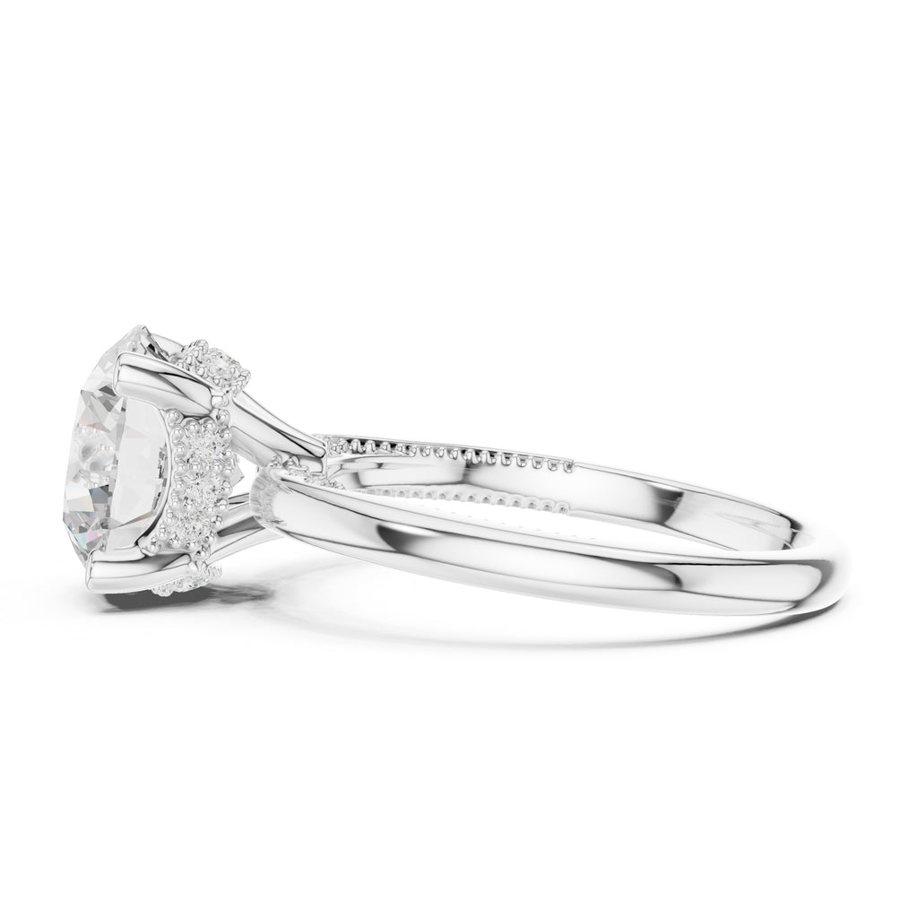 2.50 ct Ember Solitaire Engagement Ring 2.5ct White Gold Round