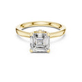 1.50 ct Crown Basket Engagement Ring 1.5ct Yellow Gold Asscher