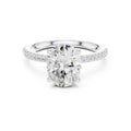 2.00 ct Vela Pavé Engagement Ring 2ct White Gold Oval