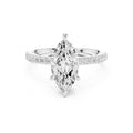 1.50 ct Marquise Vintage Pave Ring 1.5ct White Gold