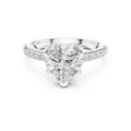 2.5 ct Heart Pave Engagement Ring 2.5ct White Gold