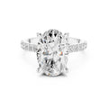 4.00 ct Oval Majestic Solitaire Ring 4ct White Gold