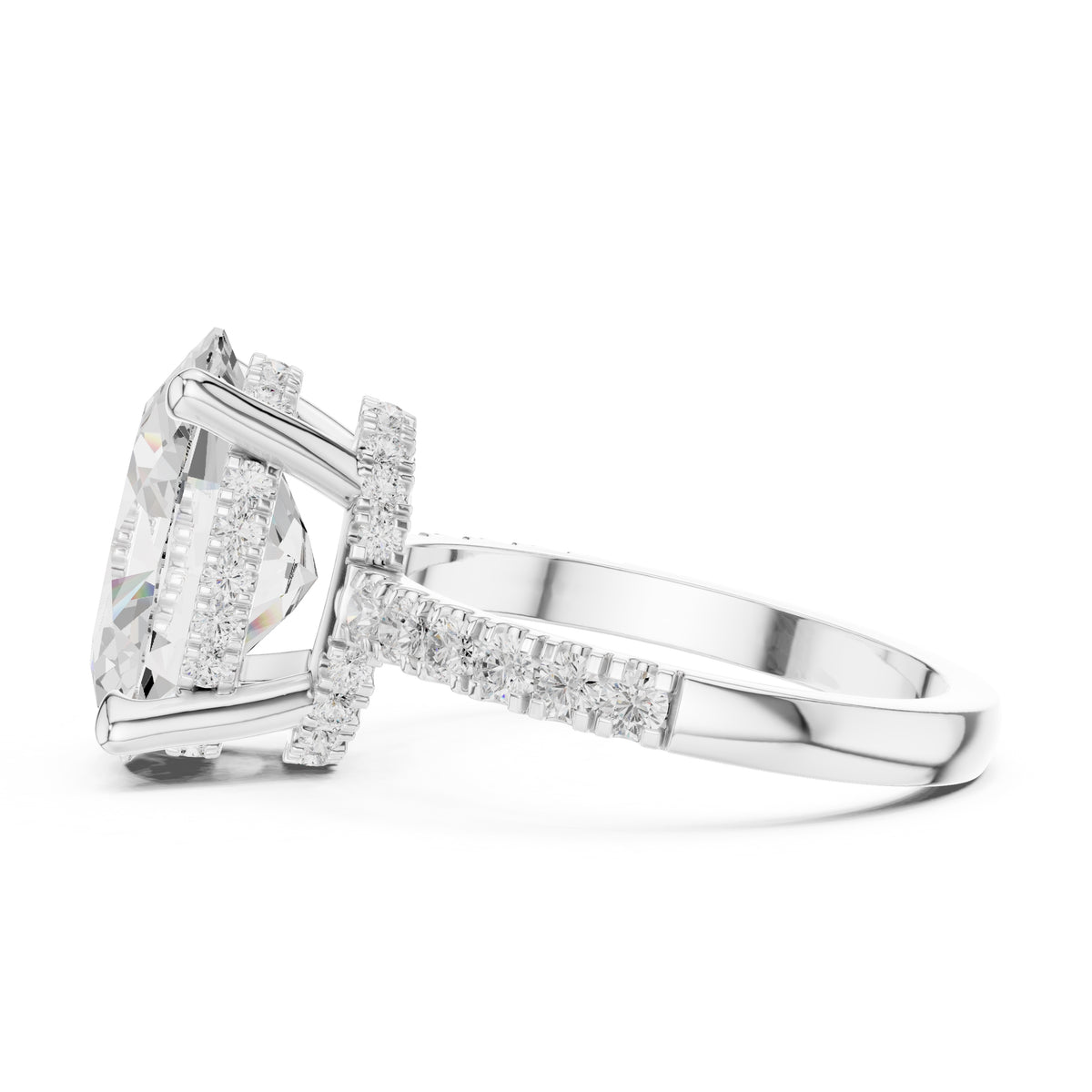 4.00 ct Oval Majestic Solitaire Ring 4ct White Gold