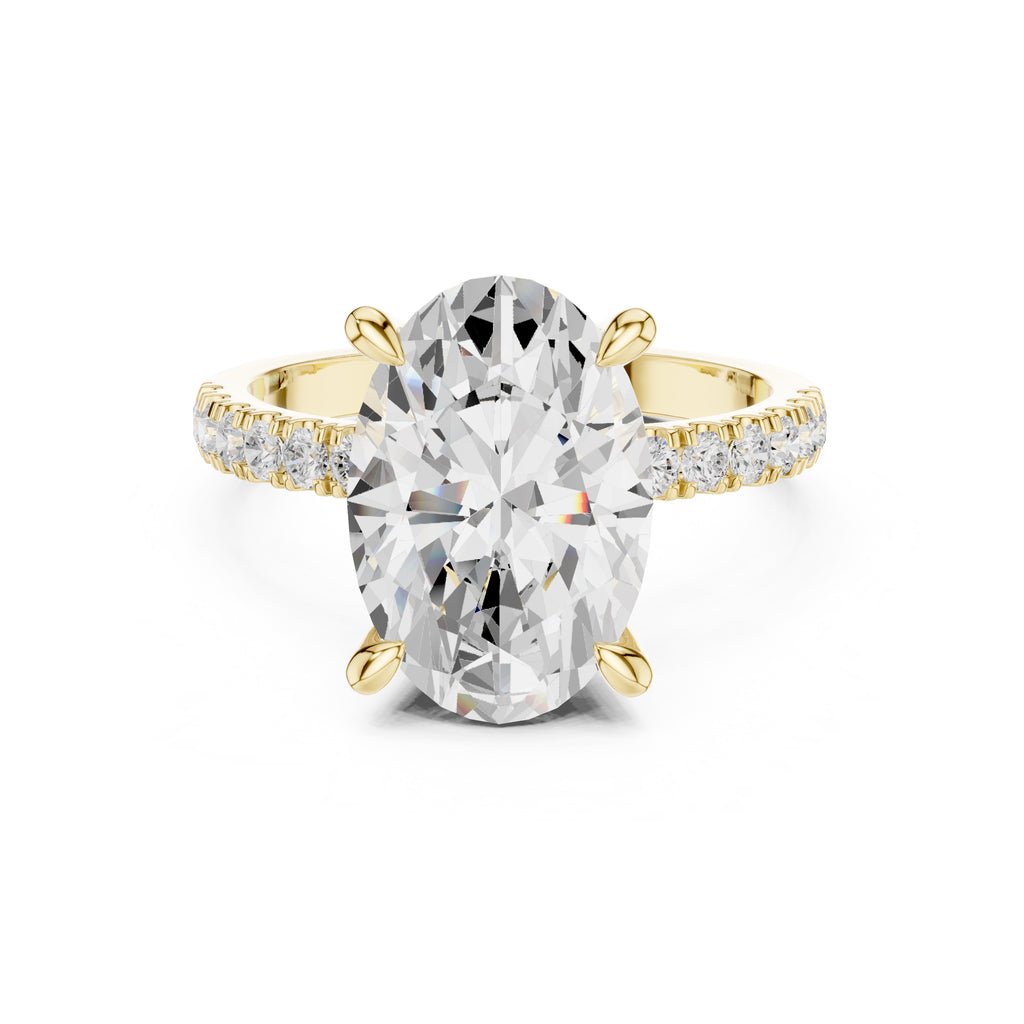 4.00 ct Oval Majestic Solitaire Ring 4ct Yellow Gold