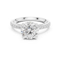 2.00 ct Round Lab-Grown Diamond Milgrain Pave Ring 2ct White Gold