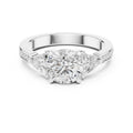 2.00 ct Round Trillion Three Stone Lab-Grown Diamond Ring 1.5ct White Gold