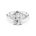 3.00 ct Oval Pave Statement Ring 3ct White Gold