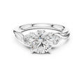 2.00 ct Round Bypass Three Stone Ring 2ct White Gold