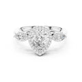 1.31 ct Pear Marquise Halo Ring 1.31ct White Gold