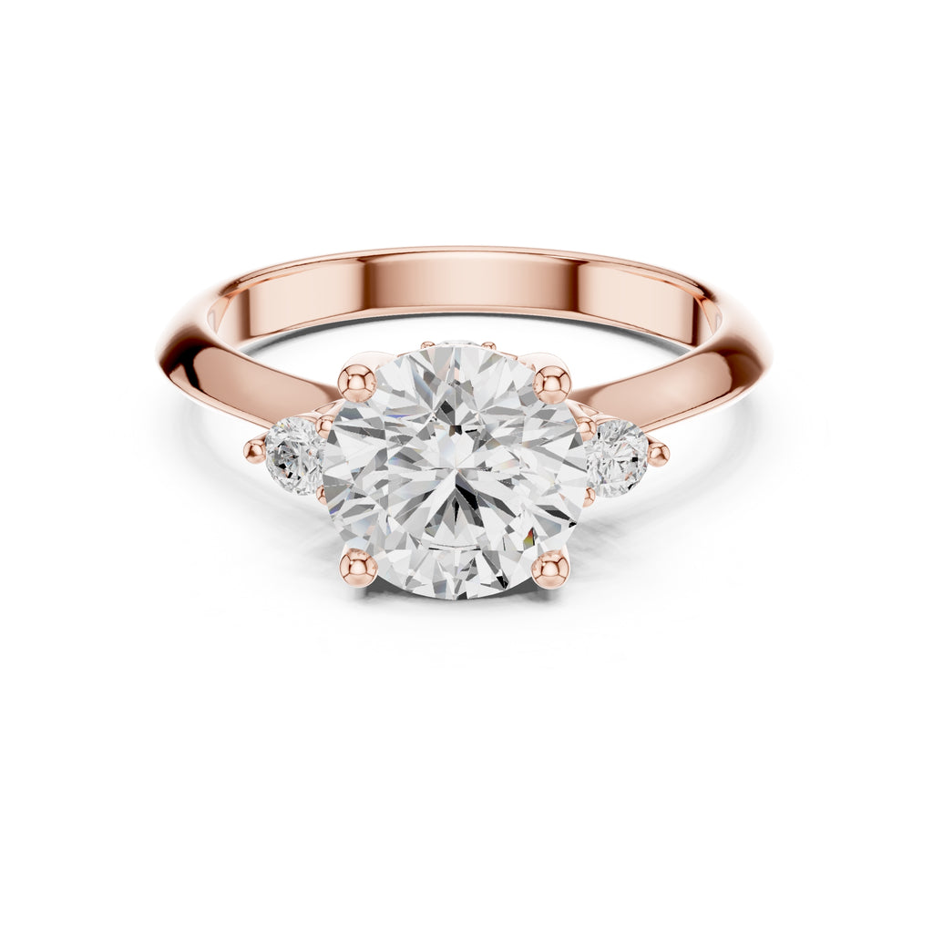 2.00 ct Round Lab-Grown Diamond Ring 2ct Rose Gold