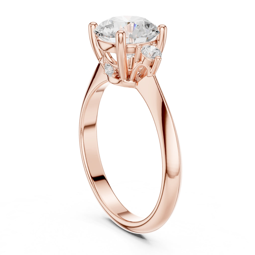 2.00 ct Round Lab-Grown Diamond Ring 2ct Rose Gold