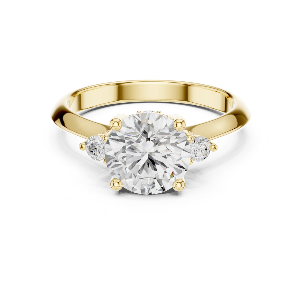 2.00 ct Round Lab-Grown Diamond Ring 2ct Yellow Gold