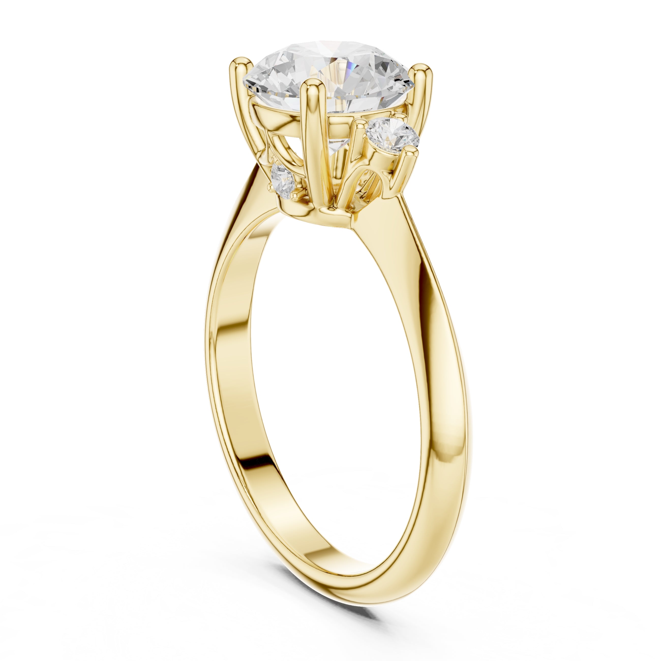 2.00 ct Round Lab-Grown Diamond Ring 2ct Yellow Gold