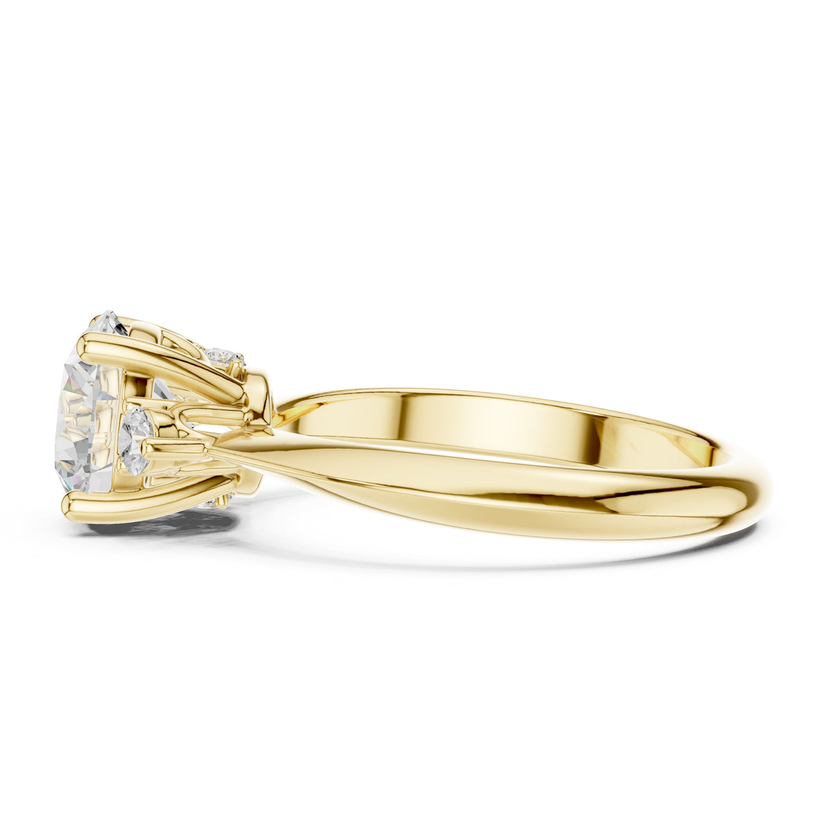 2.00 ct Round Lab-Grown Diamond Ring 2ct Yellow Gold