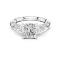 2.00 ct Cushion Pear Three Stone Ring 2ct White Gold