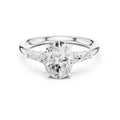 1.50 ct Oval Tapered Baguette Three Stone Ring 1.5ct White Gold