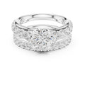 1.00 ct Round Multi-Stone Bridal Ring Set 1ct White Gold