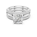 3.00 ct Cushion Multi-Band Bridal Ring Set 3ct White Gold