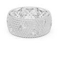 Pave Lab-Grown Diamond Statement Band White Gold