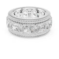 Radiant Cut & Milgrain Eternity Band White Gold