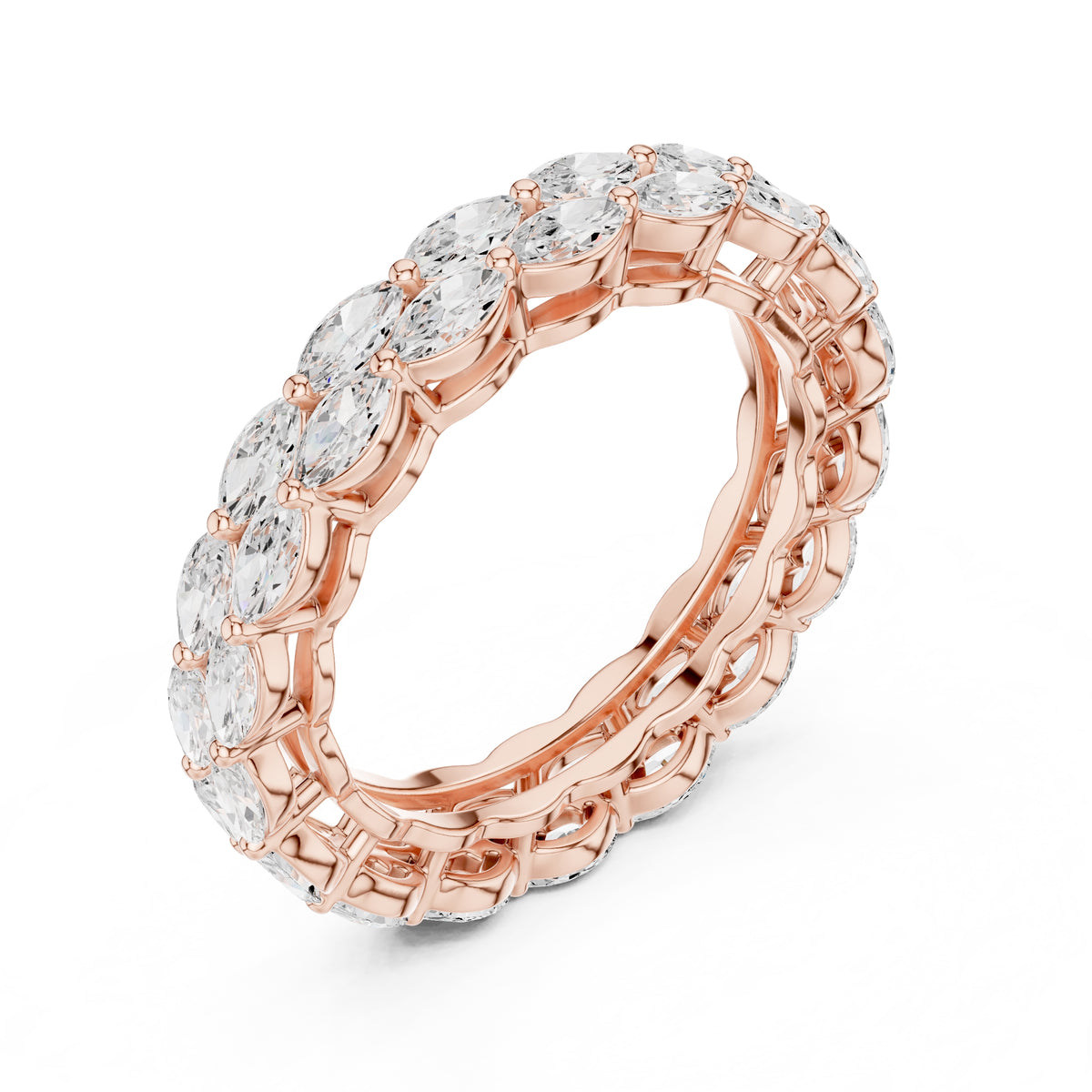 Marquise Eternity Band Rose Gold