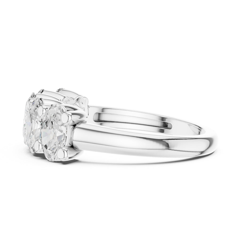 Oval Lab-Grown Diamond Five-Stone Ring White Gold