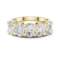 Oval Lab-Grown Diamond Five-Stone Ring Yellow Gold