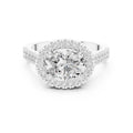 2.00 ct Classic Oval Halo Statement Ring 2ct White Gold