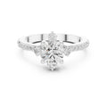 1.00 ct Round Lab-Grown Diamond Accent Halo Ring 1ct White Gold