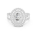 1.00 ct Oval Lab-Grown Diamond Double Halo Ring 1ct White Gold