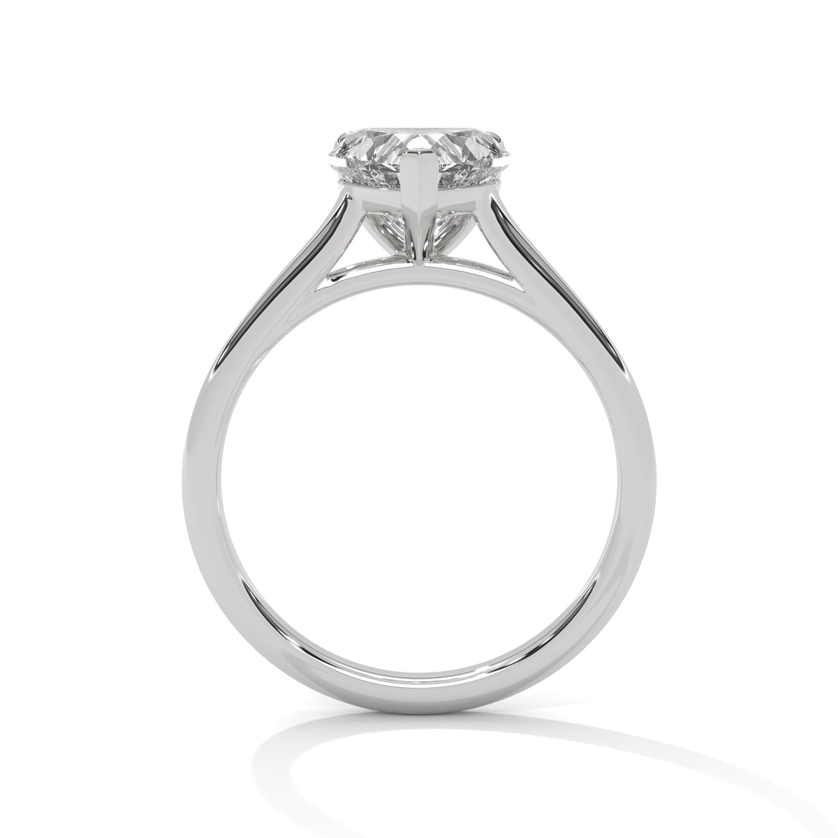 2.00 ct Heart Shape Solitaire Ring 2ct White Gold