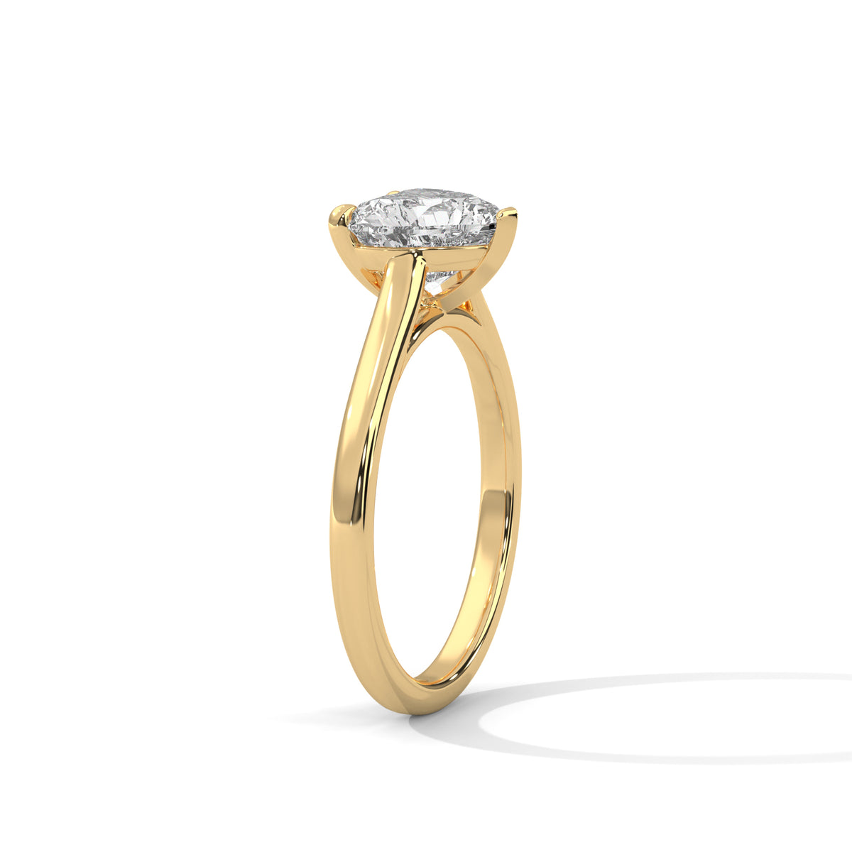 2.00 ct Heart Shape Solitaire Ring 2ct Yellow Gold