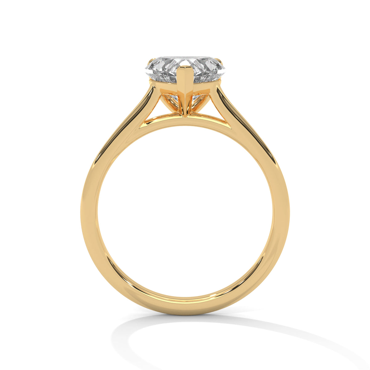 2.00 ct Heart Shape Solitaire Ring 2ct Yellow Gold