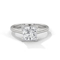 2.00 ct Classic Square Lab-Grown Diamond Solitaire Ring 2ct White Gold