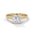 2.00 ct Classic Square Lab-Grown Diamond Solitaire Ring 2ct Yellow Gold