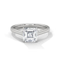 2.00 ct Square Emerald Cut Solitaire Ring 2ct White Gold