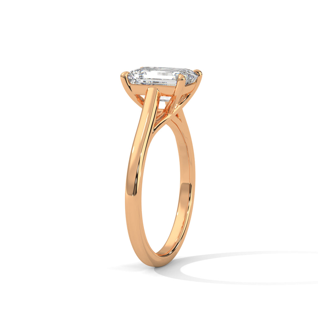 2.00 ct Radiant Solitaire Engagement Ring 2ct Rose Gold
