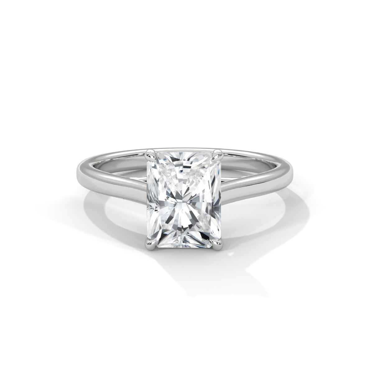 2.00 ct Radiant Solitaire Engagement Ring 2ct White Gold