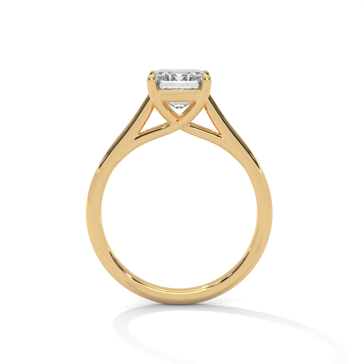 2.00 ct Radiant Solitaire Engagement Ring 2ct Yellow Gold
