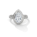 2.00 ct Teardrop Halo Engagement Ring 2ct White Gold